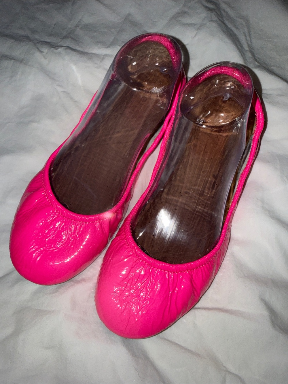 Tieks Women's Patent POP pink Ballet Flats